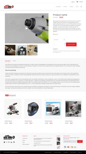 Web Design by manweljs for Redzone Manufacturing | Design: #15020174