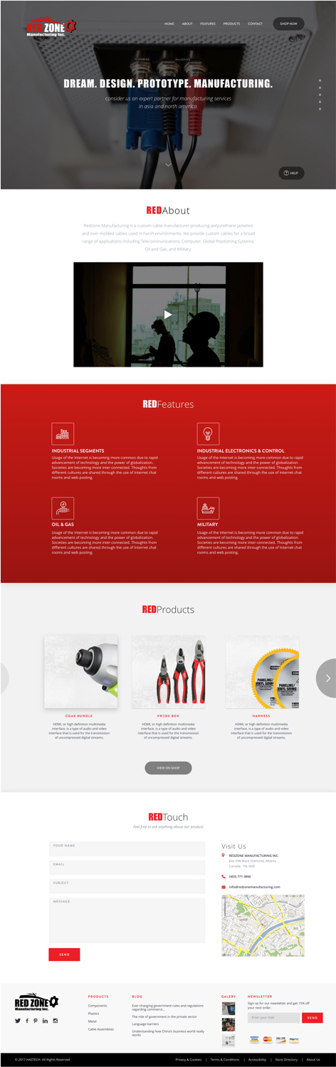 Web Design by manweljs for Redzone Manufacturing | Design #15020175