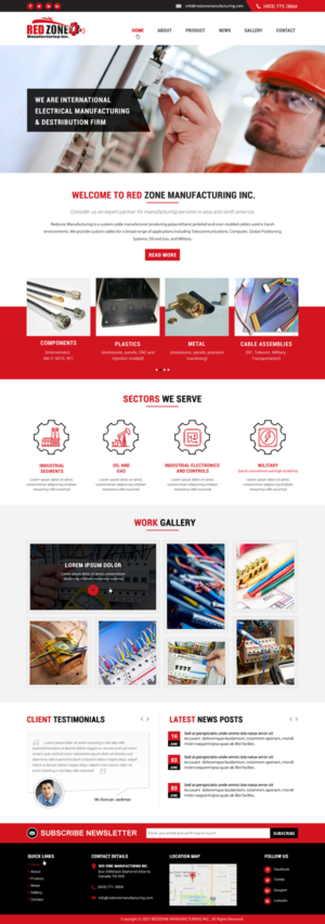 Web Design by Shayona for Redzone Manufacturing | Design: #14994719