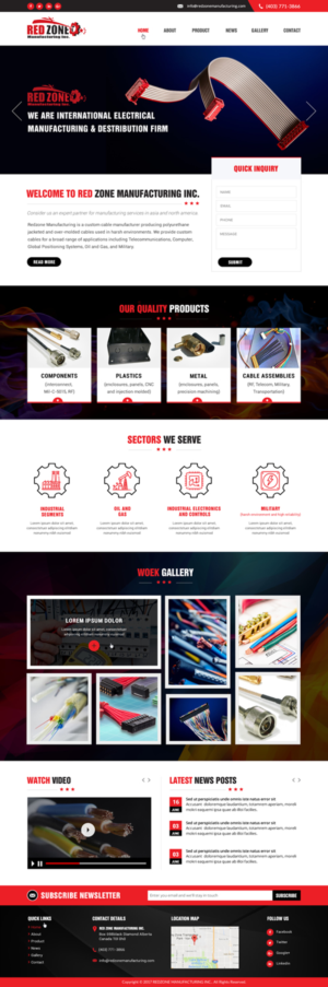 Web Design by Shayona for Redzone Manufacturing | Design: #15024448