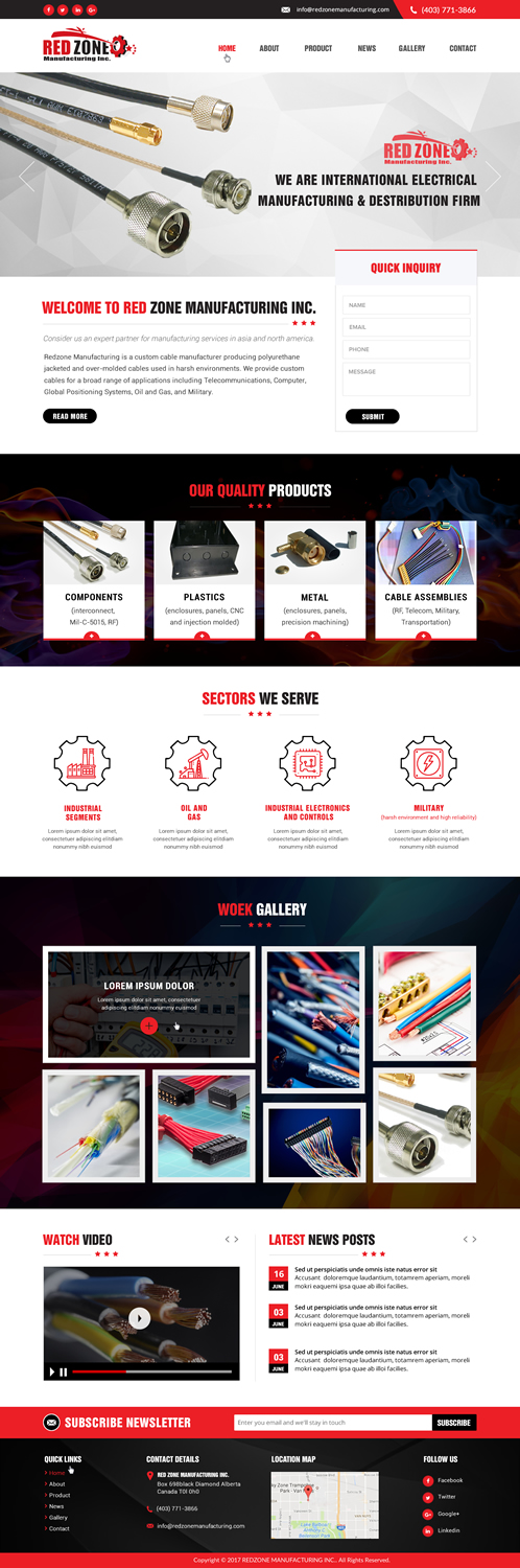 Web Design by Shayona for Redzone Manufacturing | Design #15024449