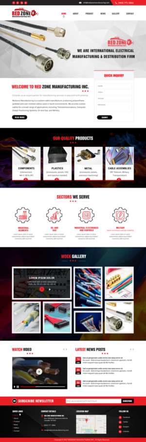 Web Design by Shayona for Redzone Manufacturing | Design: #15024449