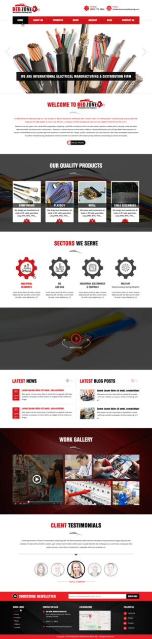 Web Design by Shayona for Redzone Manufacturing | Design: #15024452