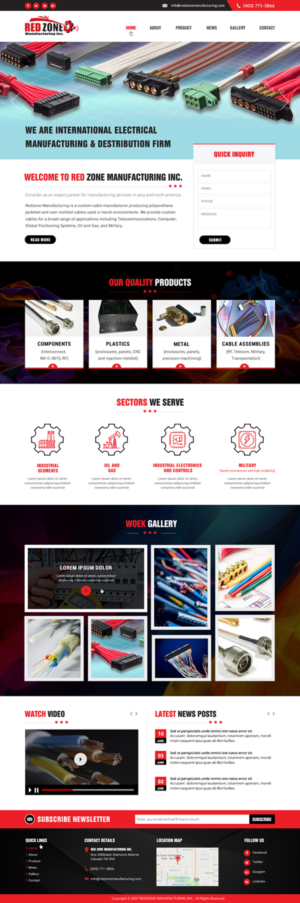 Web Design by Shayona for Redzone Manufacturing | Design: #15024453