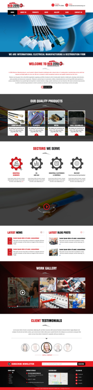 Web Design by Shayona for Redzone Manufacturing | Design: #15024455