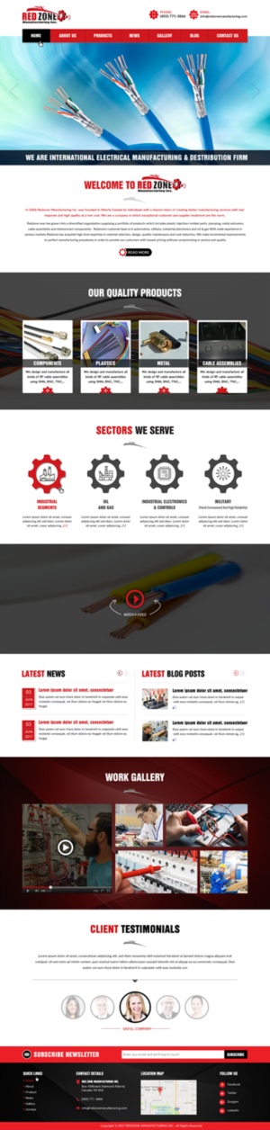 Web Design by Shayona for Redzone Manufacturing | Design: #15024473