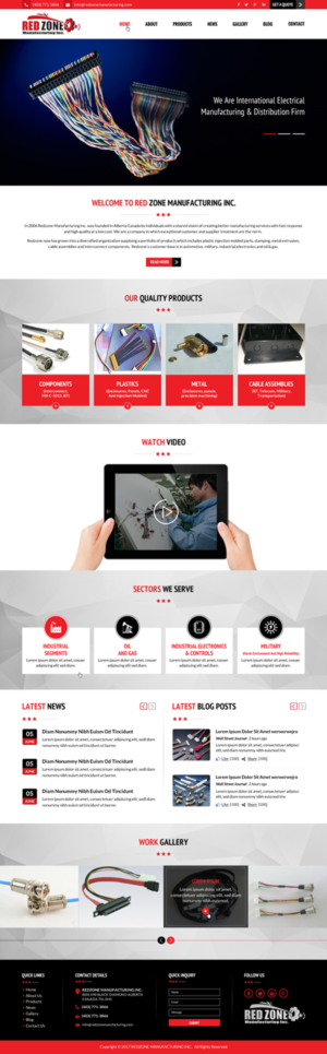 Web Design by Shayona for Redzone Manufacturing | Design: #15024475