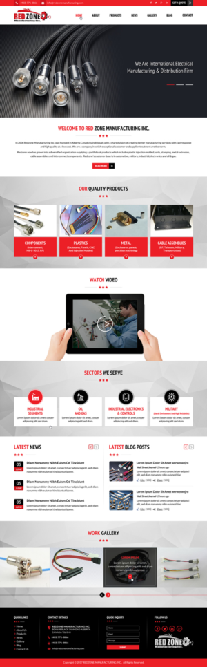 Web Design by Shayona for Redzone Manufacturing | Design: #15024476