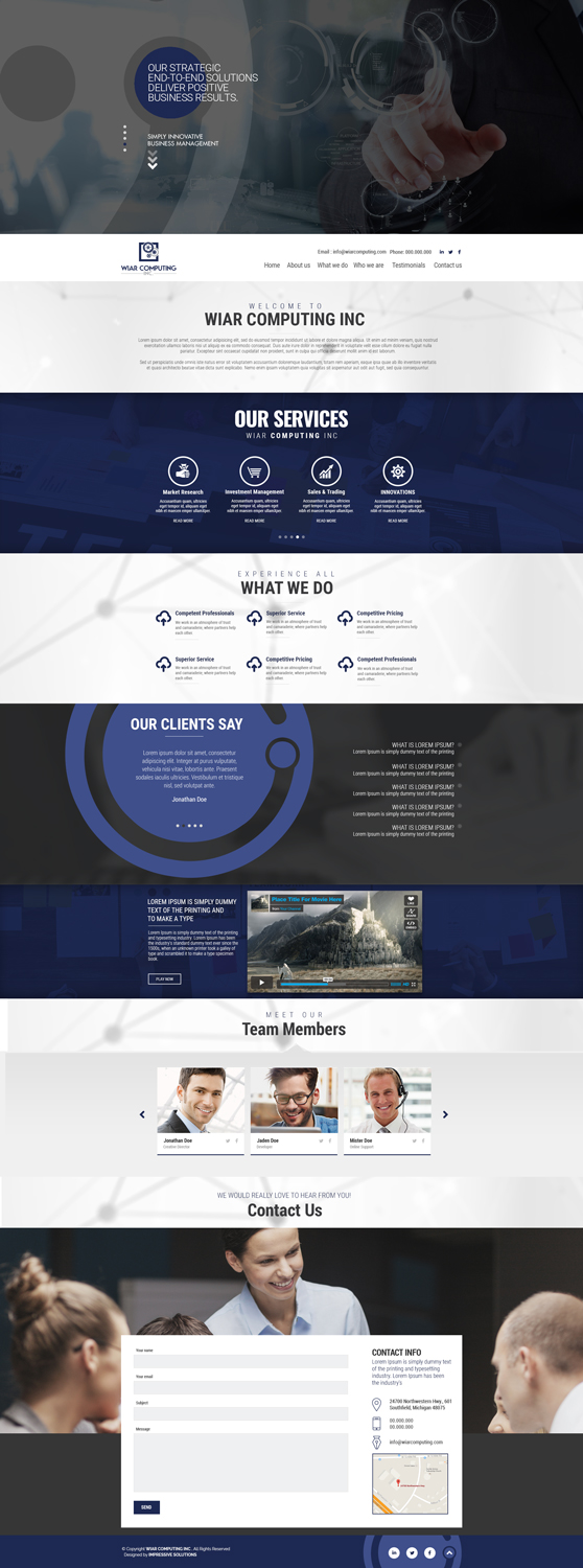 Web Design by Impressive Solutions for WIAR Computing | Design #14978778