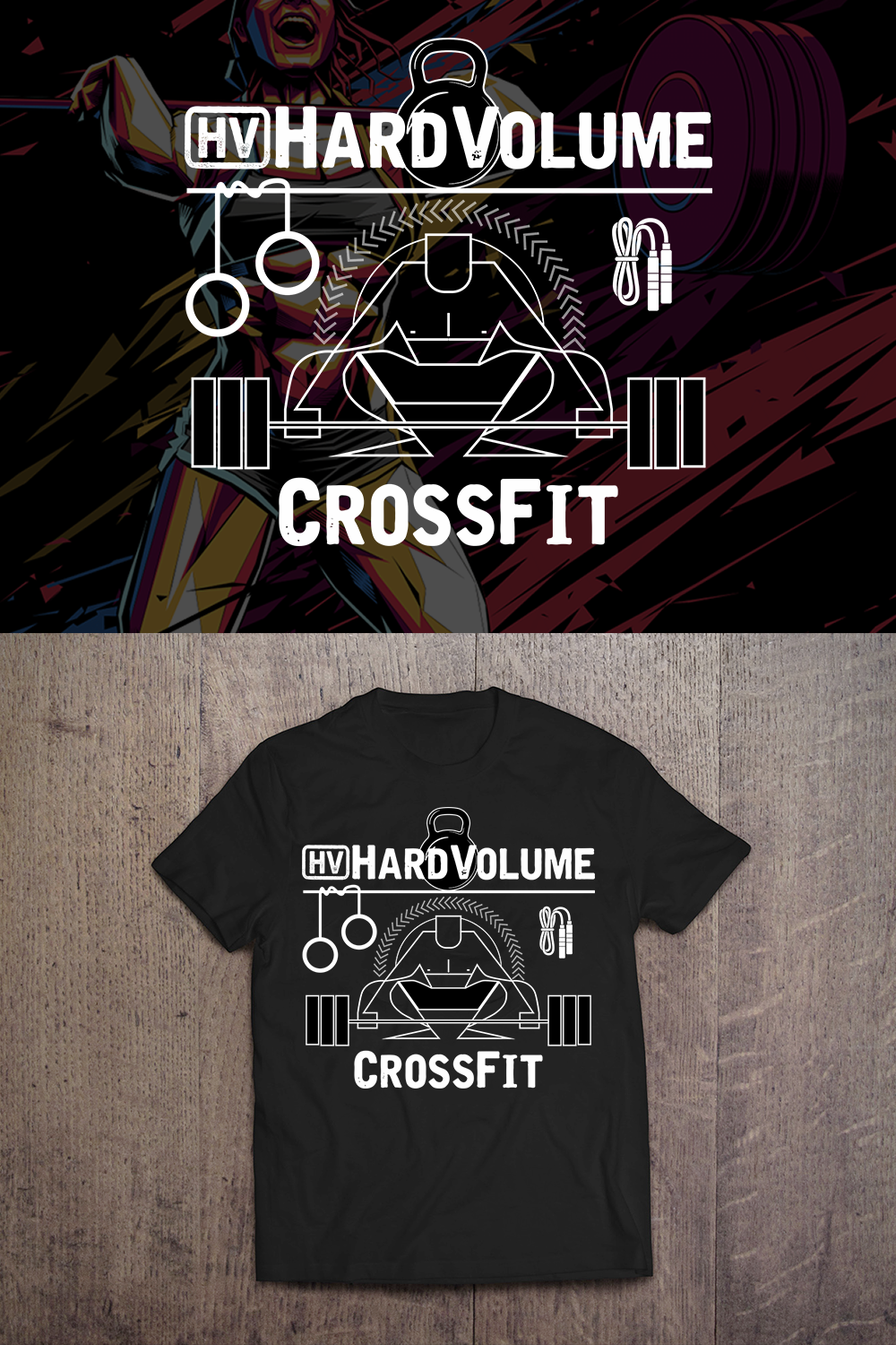 T-shirt Design by Design#15 for HardVolume CrossFit | Design #15062012