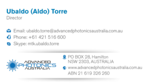 Business Card Design by Impressive Solutions for Advanced Photonics Australia | Design: #14975951