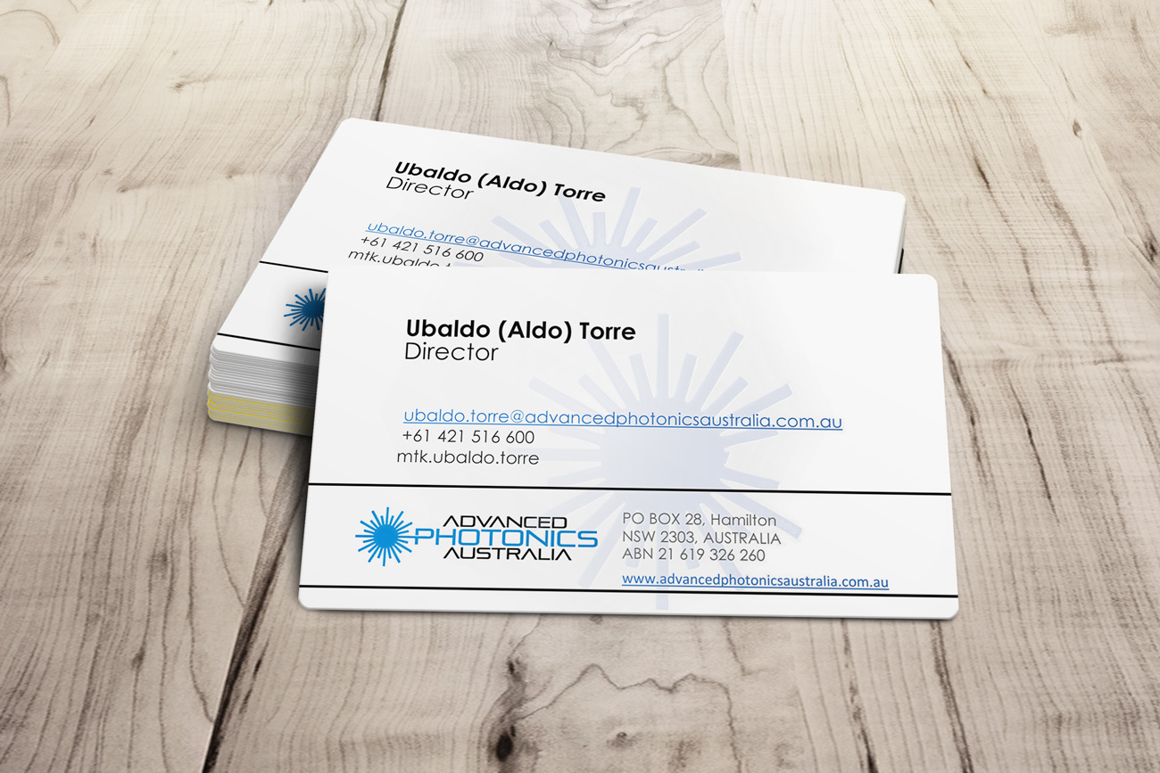 Business Card Design by Impressive Solutions for Advanced Photonics Australia | Design #14976530