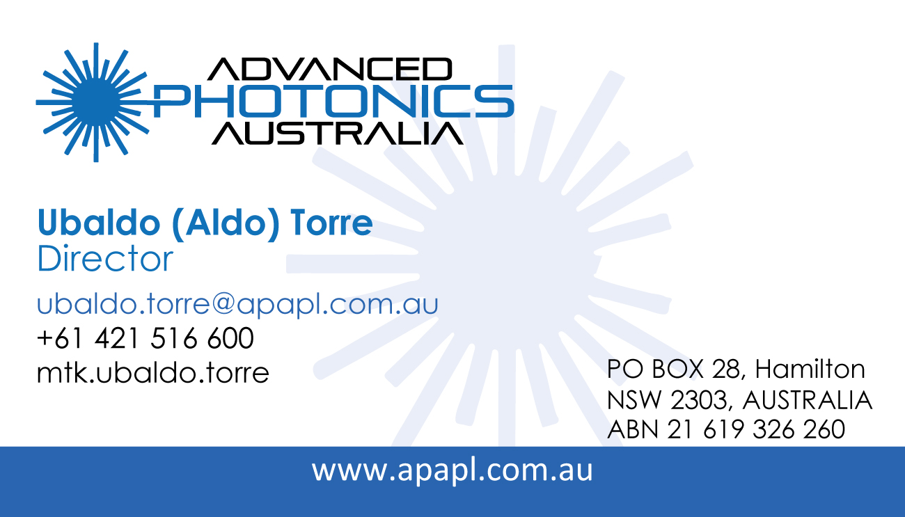 Business Card Design by Impressive Solutions for Advanced Photonics Australia | Design #15017093