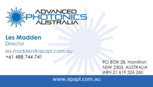 Business Card Design by Impressive Solutions for Advanced Photonics Australia | Design: #15029432