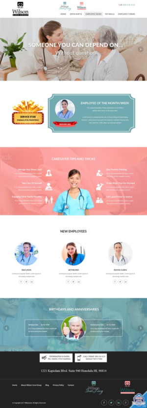 Web Design by pb for Wilson Care Group | Design: #15001508