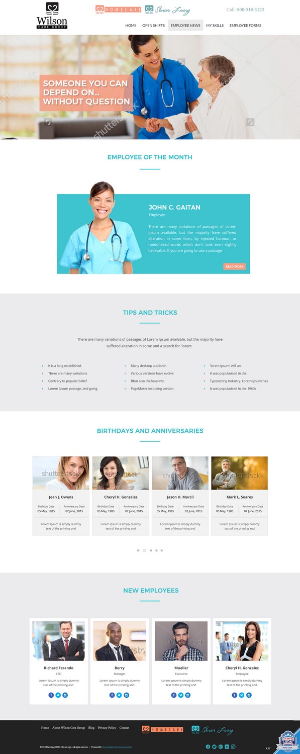 Web Design par pb pour Wilson Care Group | Design #15001509
