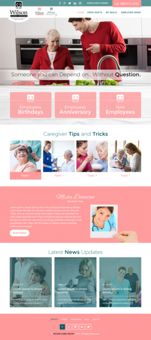 Web Design by rightway for Wilson Care Group | Design: #15004272
