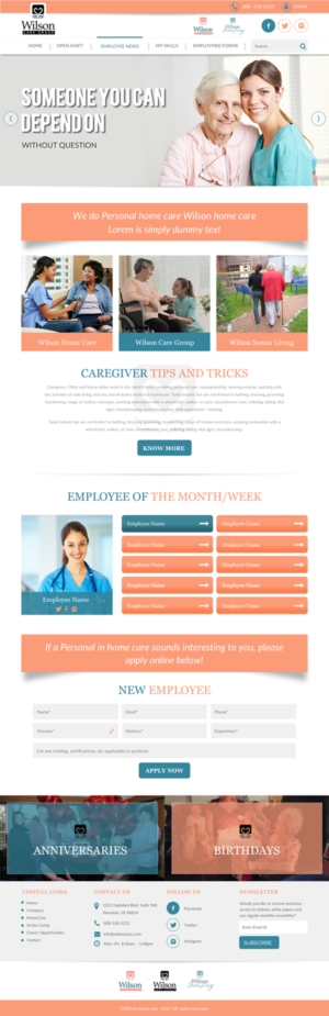 Web Design by rightway for Wilson Care Group | Design: #15004273