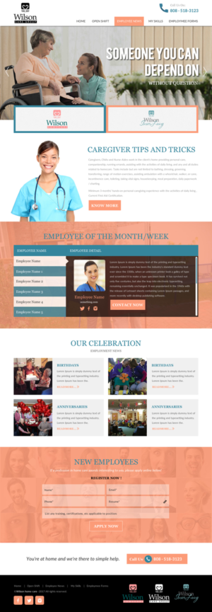 Web Design by rightway for Wilson Care Group | Design: #15004275