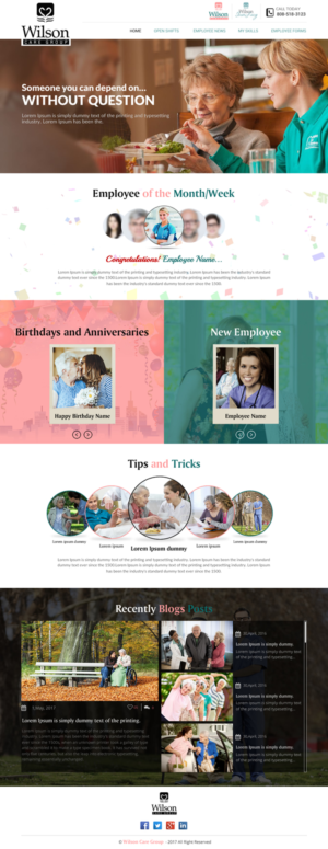 Web Design by rightway for Wilson Care Group | Design: #15004277