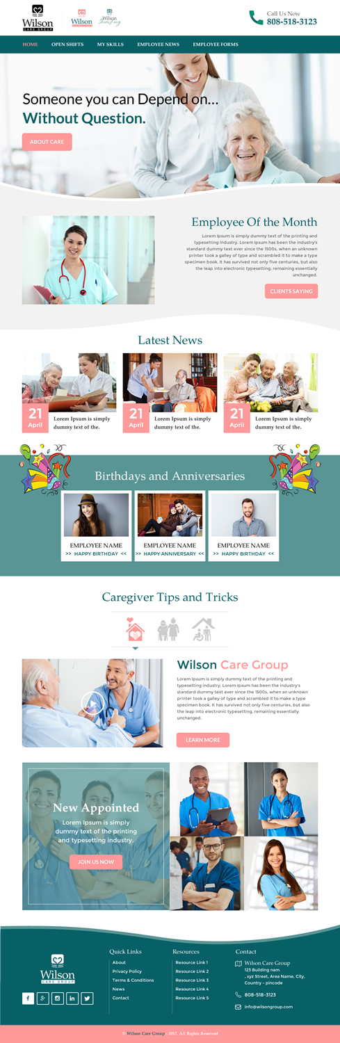 Web Design by rightway for Wilson Care Group | Design #15004278
