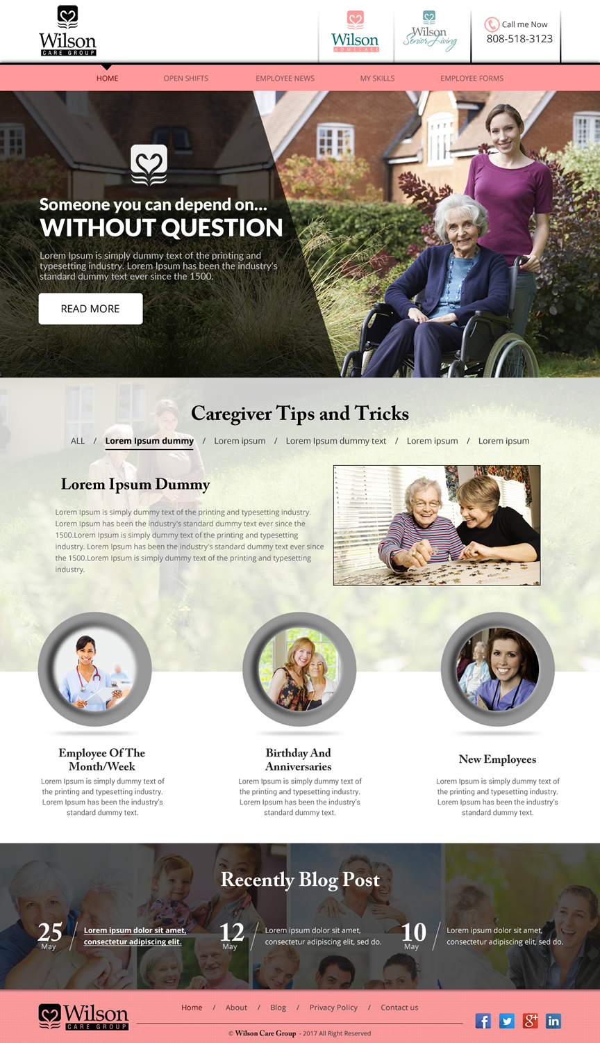 Web Design by rightway for Wilson Care Group | Design #15004279