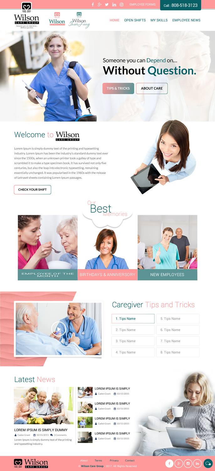 Web Design by rightway for Wilson Care Group | Design #15004280
