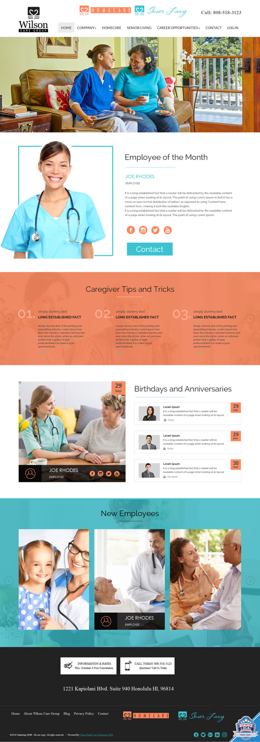 Web Design by Dream Logo Design for Wilson Care Group | Design #15045675