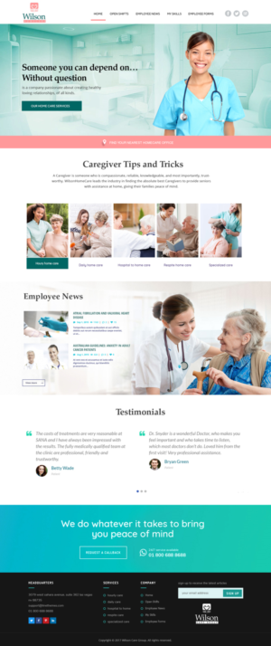 Web Design by Xclusive Designer for Wilson Care Group | Design #15148035