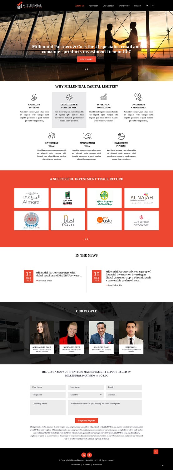 Web Design by pb for Millennial Capital | Design #15021336