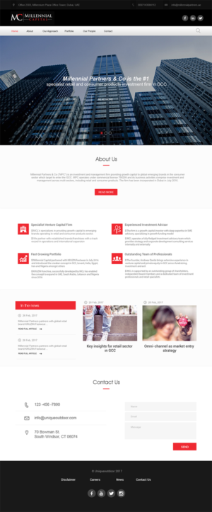 Web Design by primarydesigner2k9 for Millennial Capital | Design #15142118