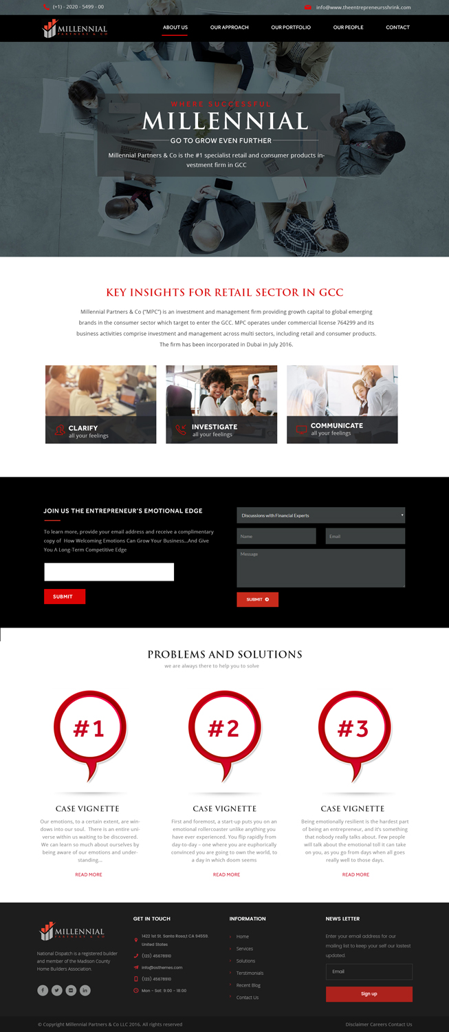 Web Design by Xclusive Designers for Millennial Capital | Design #15162058