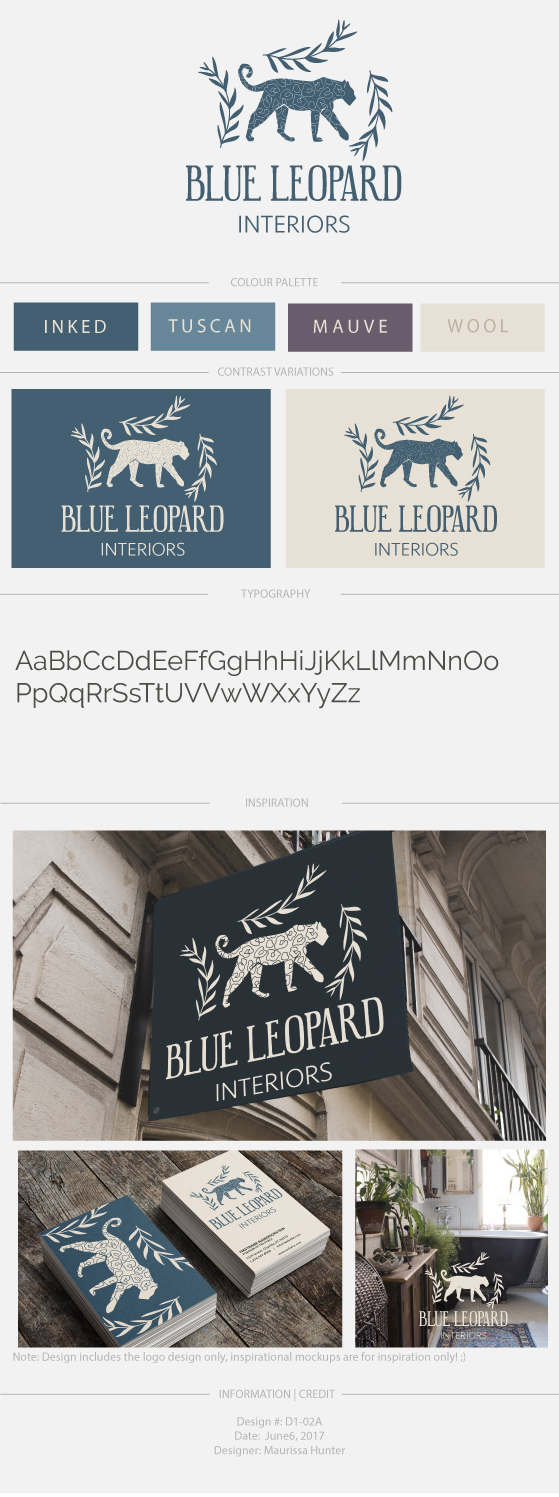 Logo Design by Maurissahunter for Blue Leopard Interiors | Design #15035899