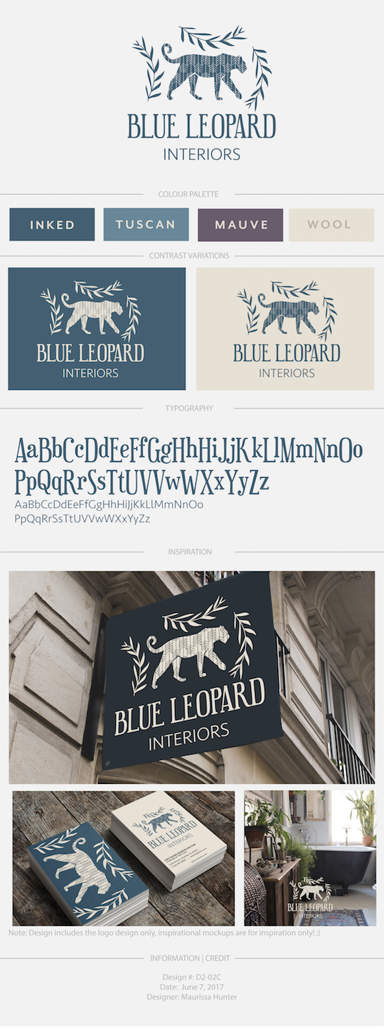 Logo Design by Maurissahunter for Blue Leopard Interiors | Design #15047254
