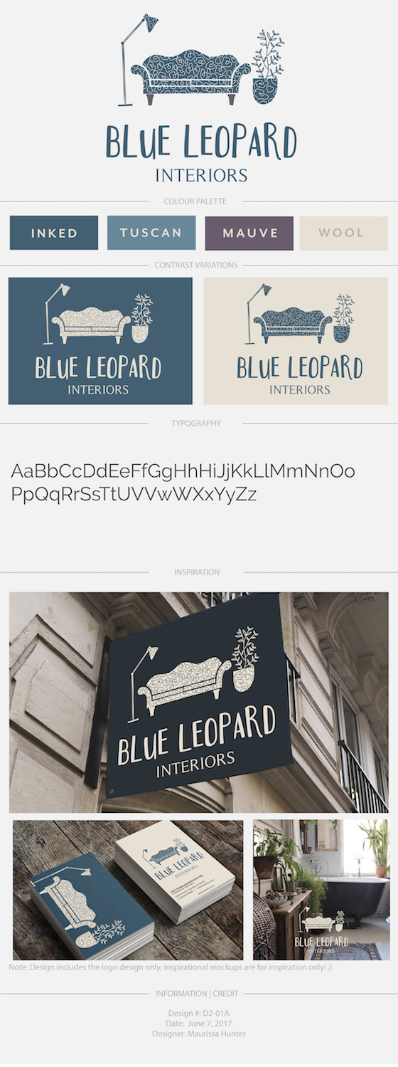 Logo Design by Maurissahunter for Blue Leopard Interiors | Design #15047259