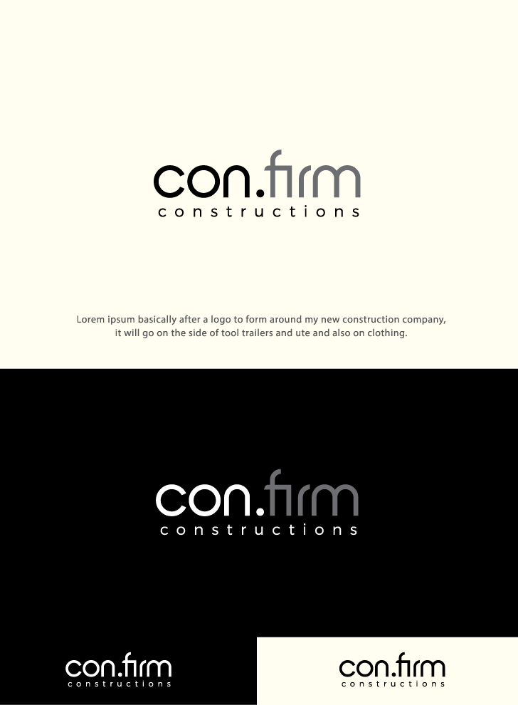 Design de Logo par somani pour Con.firm Constructions | Design #15093615