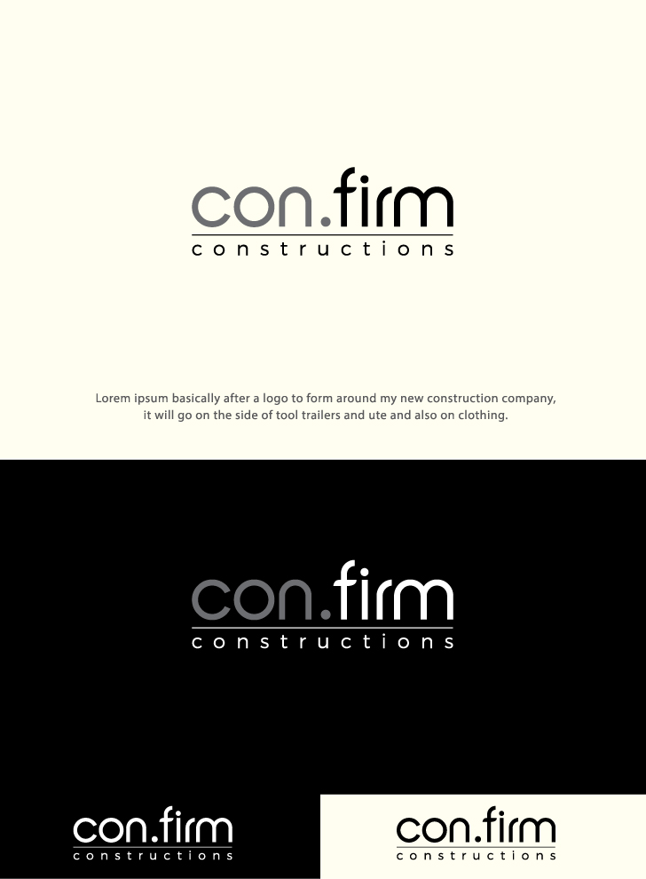 Design de Logo par somani pour Con.firm Constructions | Design #15093616