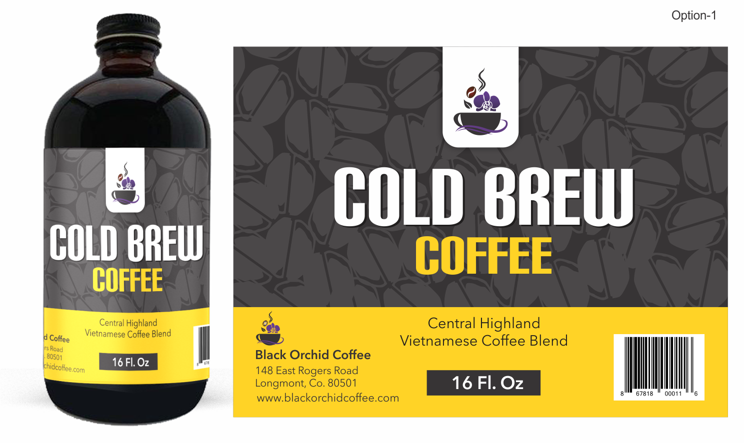 Diseño de Etiqueta por Pint & Promotional Projects para Black Orchid coffee Company | Diseño #15010671