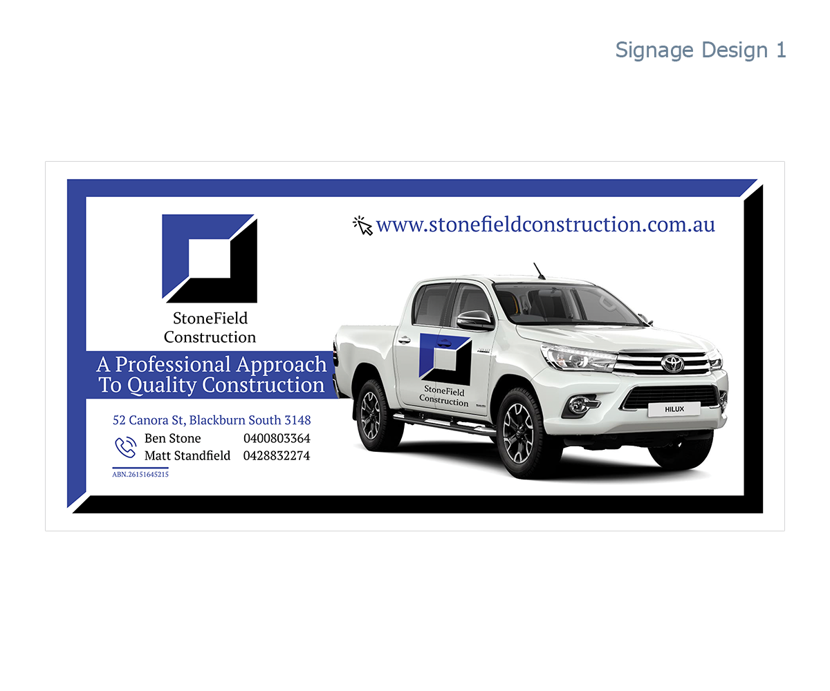 Signage Design by Designer Hamza for stonefield construction | Design #15152280