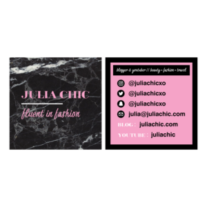 Julia Chic Business Card Design | Business Card Design by adiazudin
