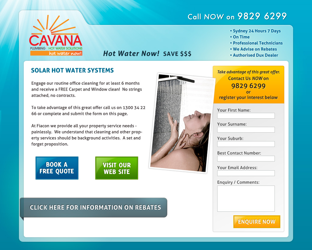 plumbing landing page design for bbm by yawie design 37386