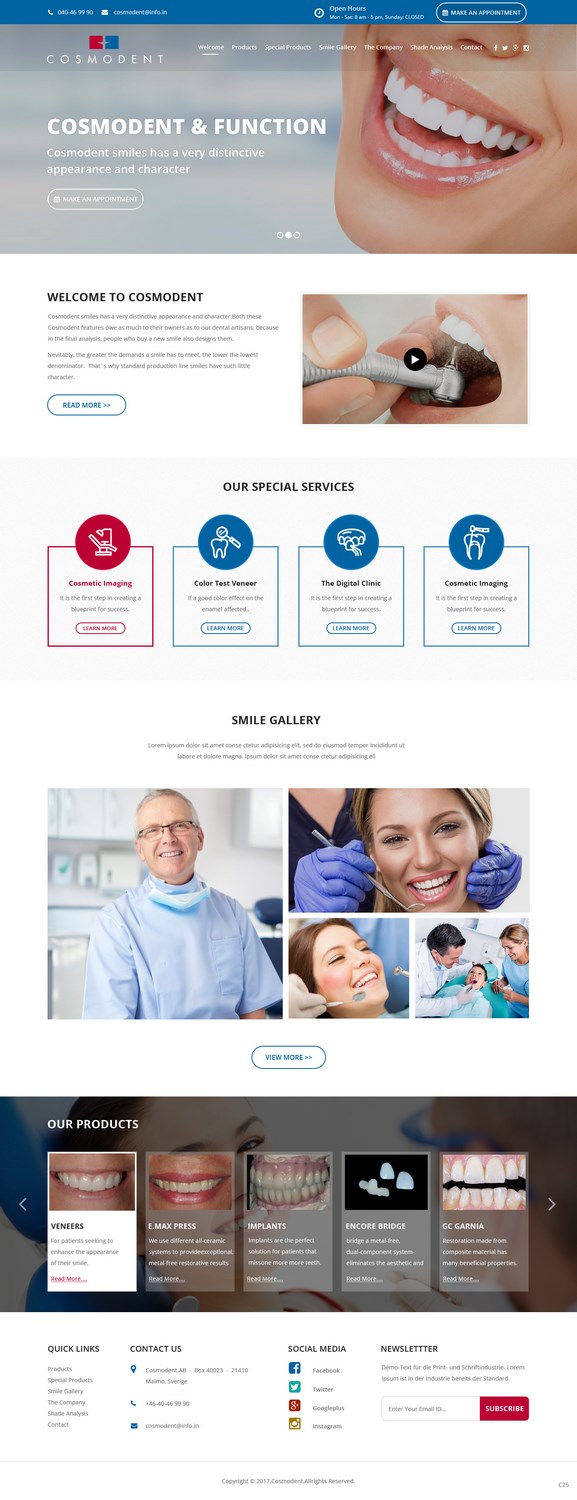 Web Design by pb for Cosmodent AB | Design #15019938