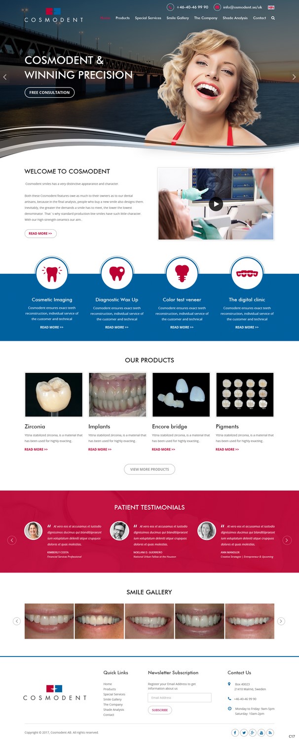 Web Design by pb for Cosmodent AB | Design #15021283