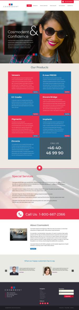 Web Design by bedesign for Cosmodent AB | Design: #15086834