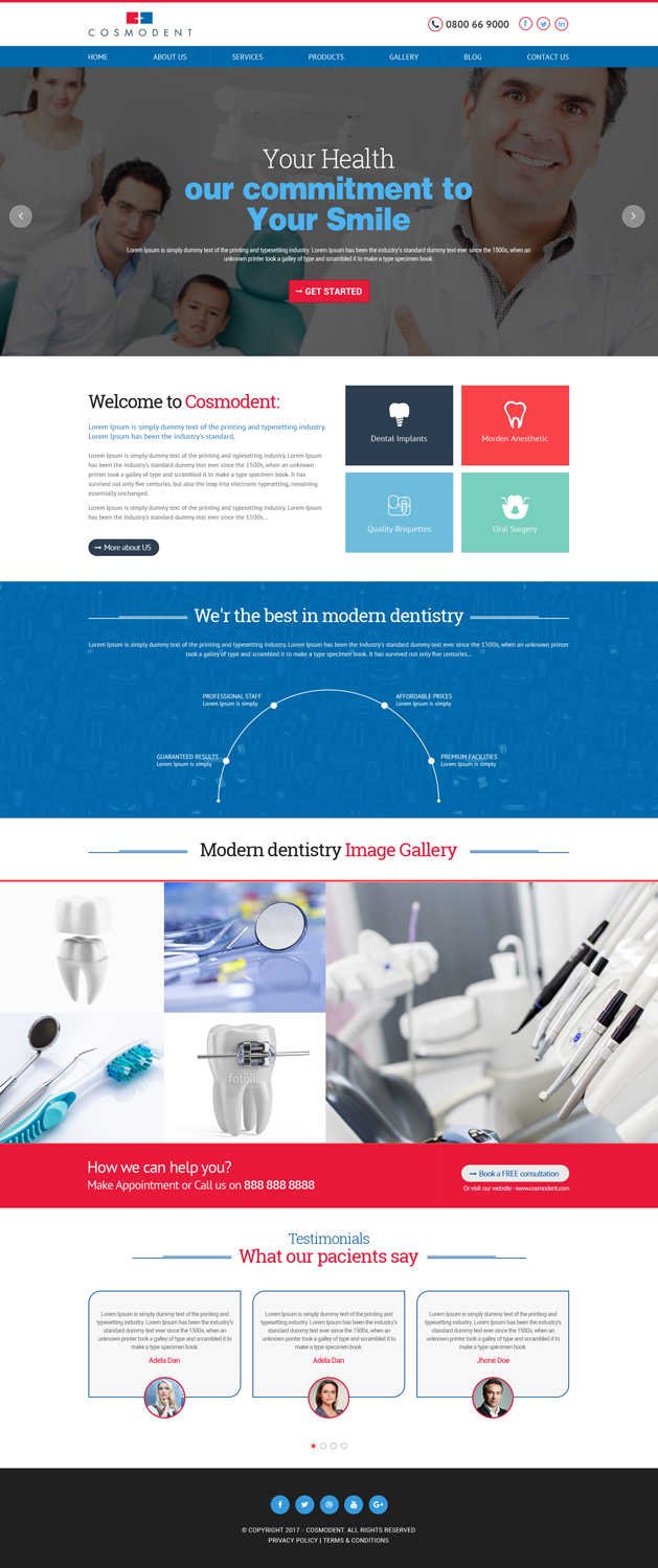 Web Design by Dream Logo Design for Cosmodent AB | Design #15020987