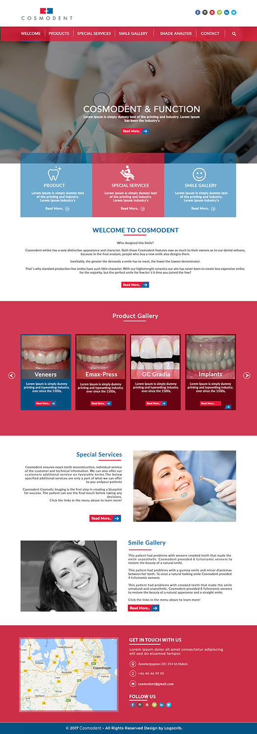 Web Design by bdesigner9 for Cosmodent AB | Design #15126663