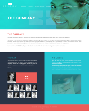 Web Design by Kevin Wkc for Cosmodent AB | Design: #15131689