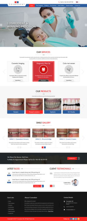 Web Design by pnfnetworkz for Cosmodent AB | Design: #15109438