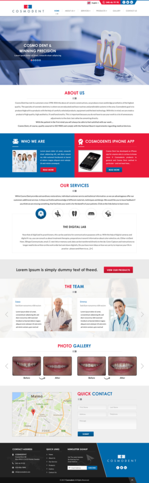 Web Design by jdv for Cosmodent AB | Design: #15028125