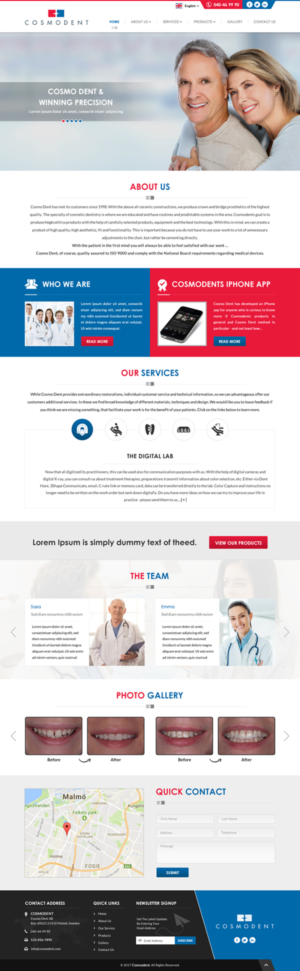 Web Design by jdv for Cosmodent AB | Design: #15028127